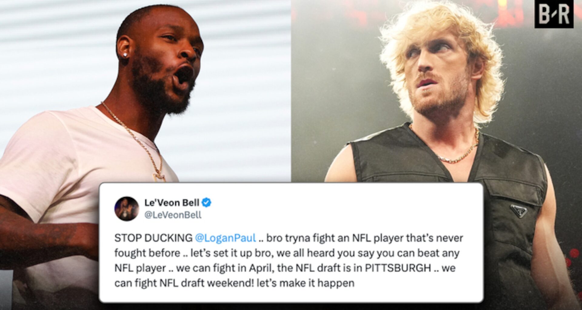 Le'Veon Bell Calls Out Logan Paul for Boxing Fight After WWE Star's Viral NFL Comments