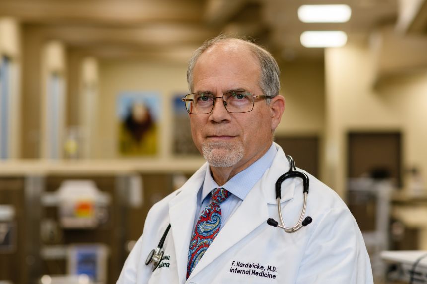 Dr. Fred Hardwicke says he doesn't plan to retire any time soon, but the longer-term future for his hospital is challenging.