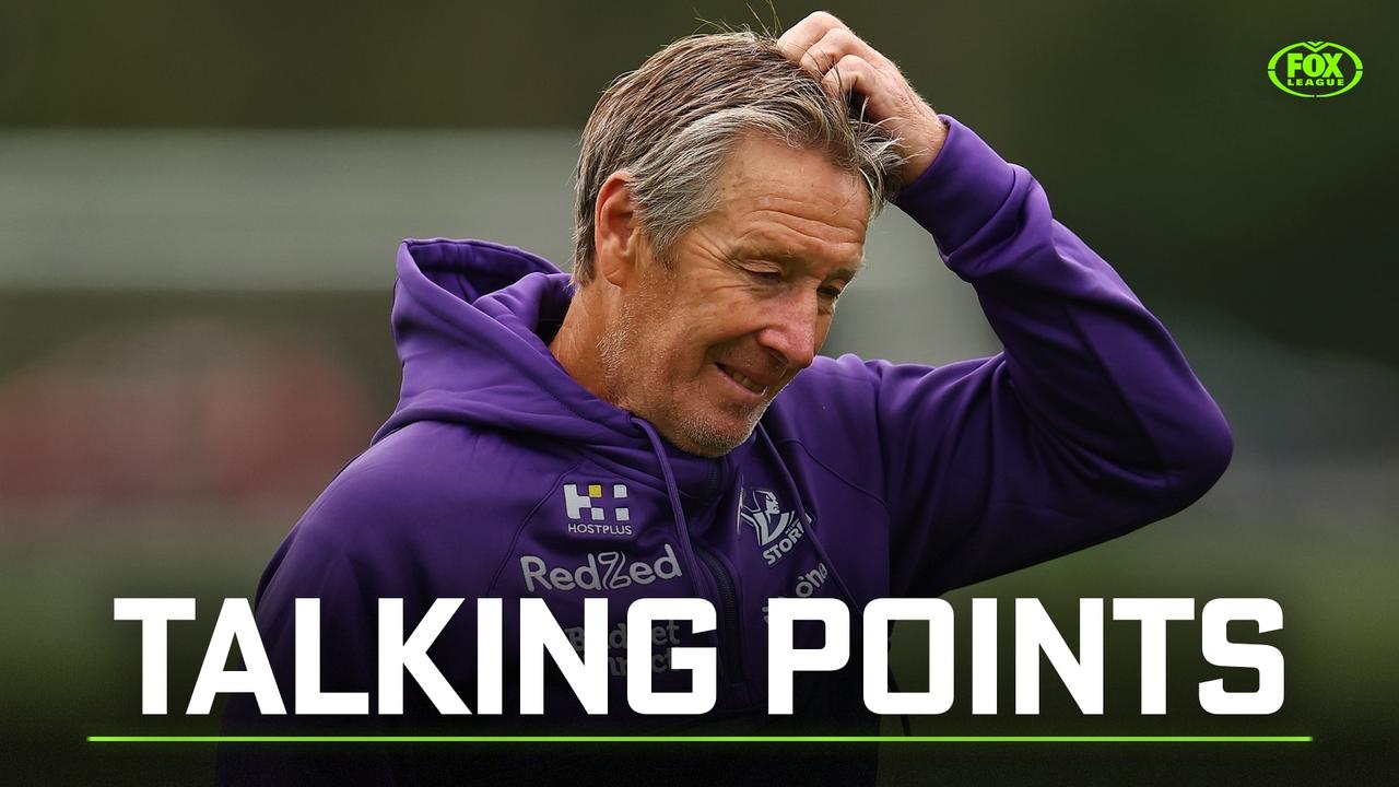 Round 4 Talking Points preview, Melbourne Storm problems, Bronson Xerri future at Bulldogs, Kotoni Staggs vs Herbie Farnworth, Broncos vs Dolphins