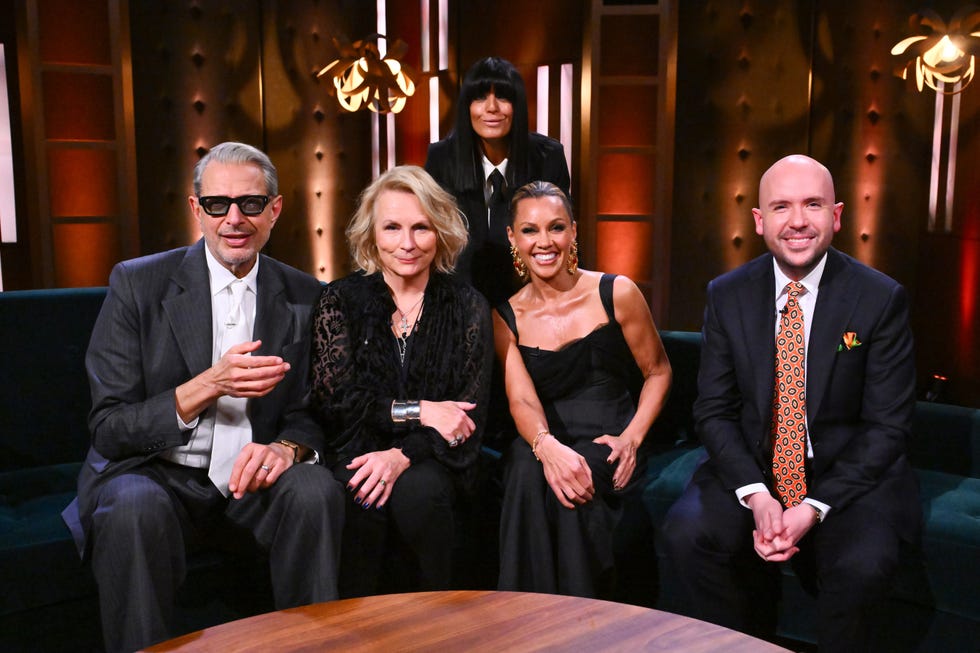 jeff goldblum, jennifer saunders, claudia winkleman, vanessa williams, tom allen,description:,copyright:pa media,credit line:bbc/so television/pa media