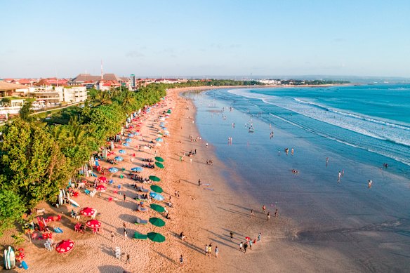 Kuta Beach in healthier times.