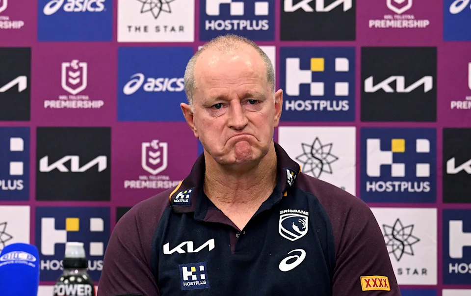 Head Coach Michael Maguire looks dejected.