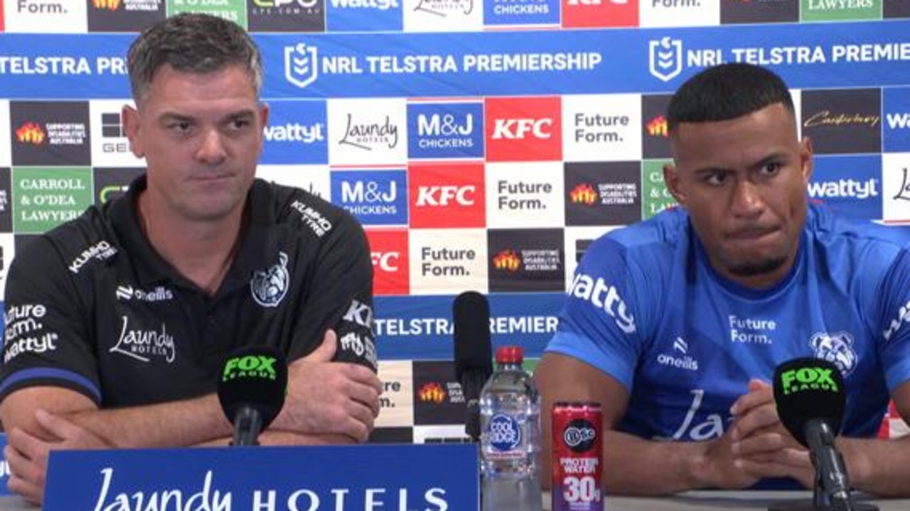 Canterbury Bulldogs post-match press conference, Cameron Ciraldo, spine switch, Matt Burton, Stephen Crichton, loss to the Knights, news, videos, highlights