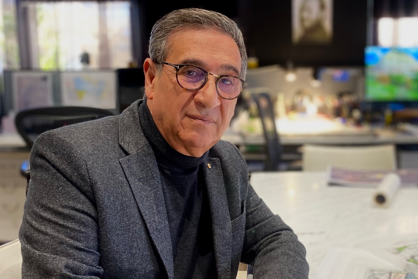 Soheil in his Gold Coast office in August 2022 in an interview with Nassim Khadem.