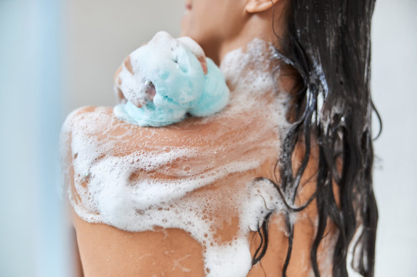 Use a foaming cleanser to wash away sweat, dirt and exfoliated dead skin cells