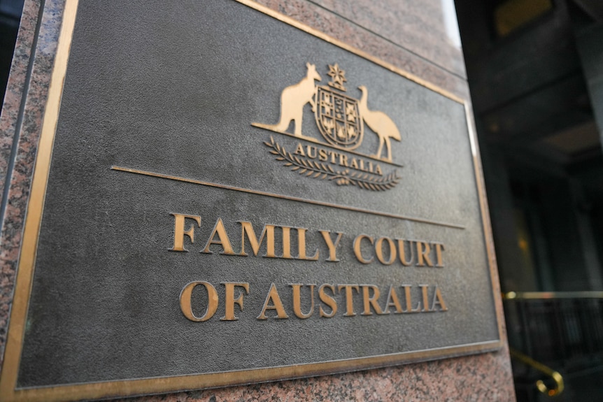 The outside of a court building in a CBD which says Family Court of Australia.