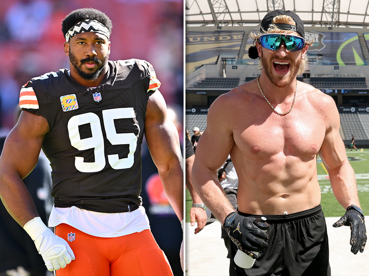 myles garrett logan paul split getty