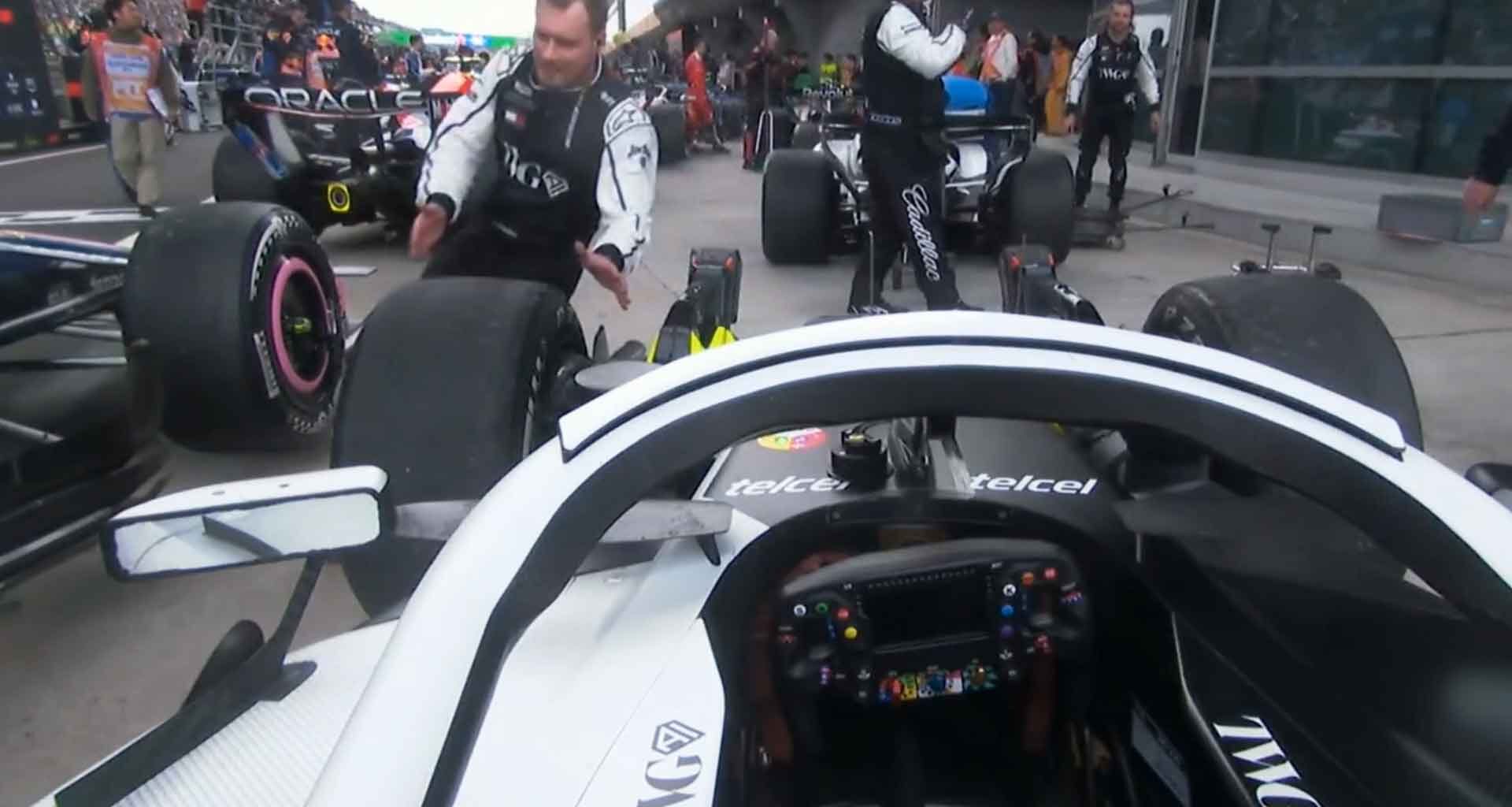 A Cadillac mechanic prevented a post-race collision in the pit lane