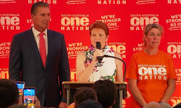 Pauline Hanson said One Nation’s strong performance in the South Australia election was just the beginning.