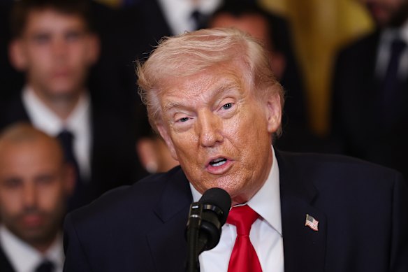 US President Donald Trump during an event at the White House this week.