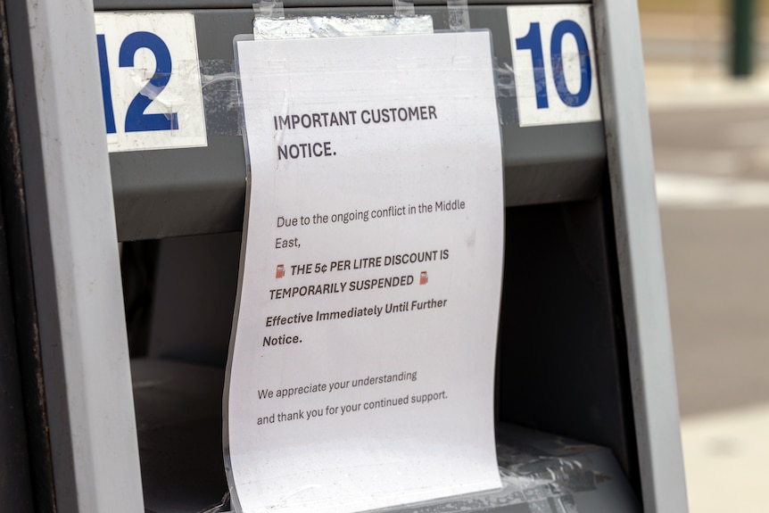 Fuel bowser covered with a piece of paper