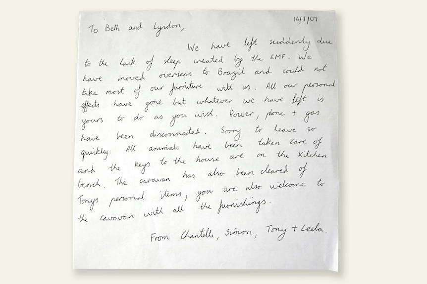 A handwritten letter.