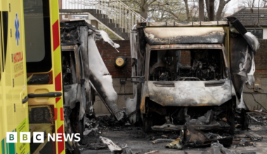 Two men arrested over Jewish charity ambulance arson attacks - BBC