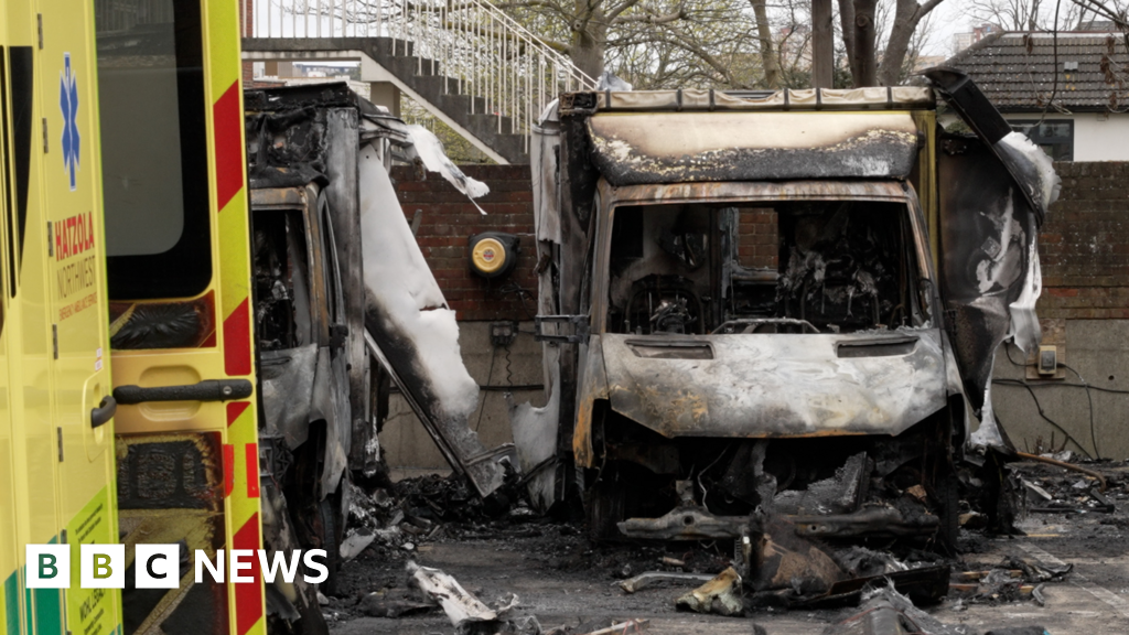 Two men arrested over Jewish charity ambulance arson attacks - BBC