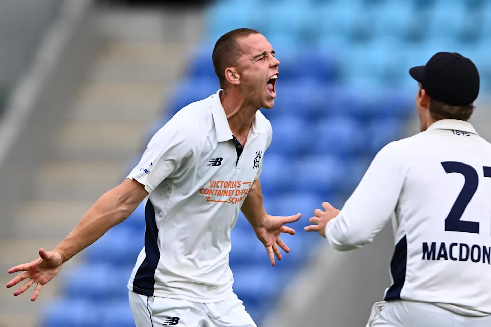 Seen here, Victoria quick Mitch Perry in the Sheffield Shield.