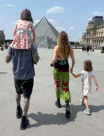 Adam Levine, Behati Prinsloo with daughters Dusty Rose and Gio GraceCredit: Adam Levine/Instagram