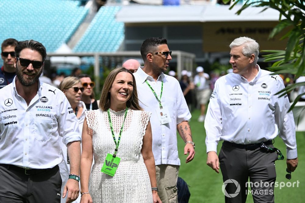 Claire Williams, Former Williams deputy team principal, arrives in the Paddock 