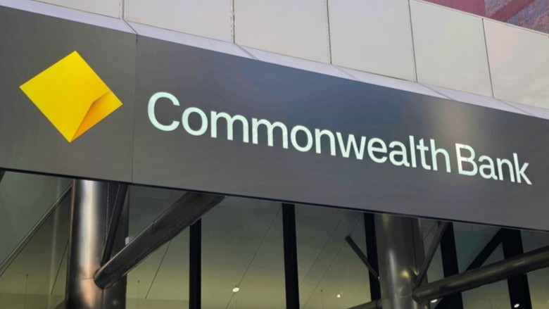 Commonwealth Bank building signage.