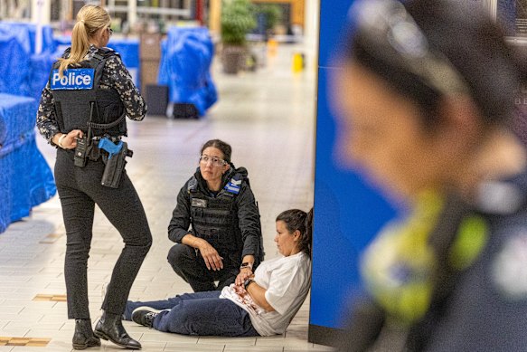 Police staff play the roles of offenders, injured shoppers and even bystanders filming the incident.