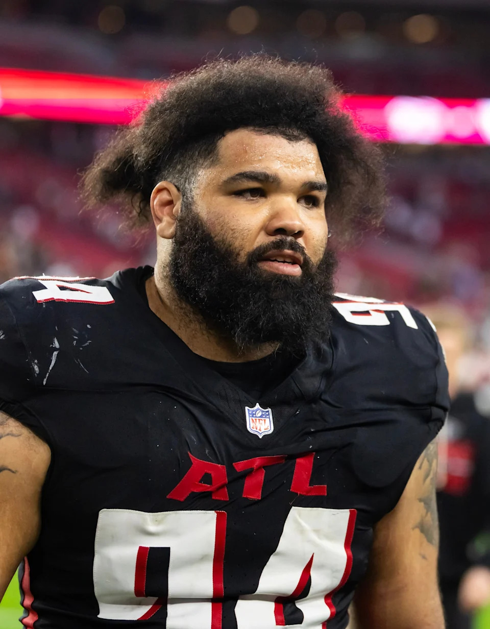Atlanta Falcons defensive lineman LaCale London (94) against the Arizona Cardinals at State Farm Stadium.