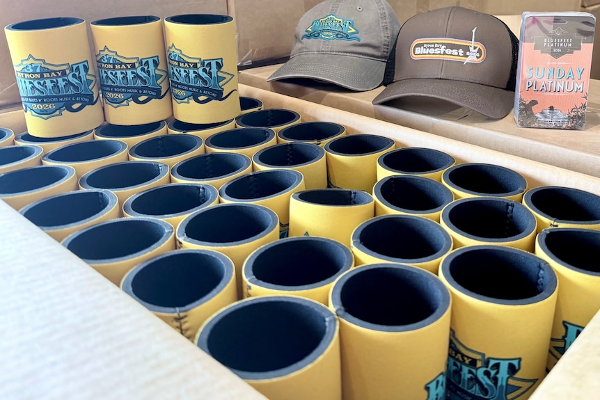 Bluesfest, hats, stubby holders