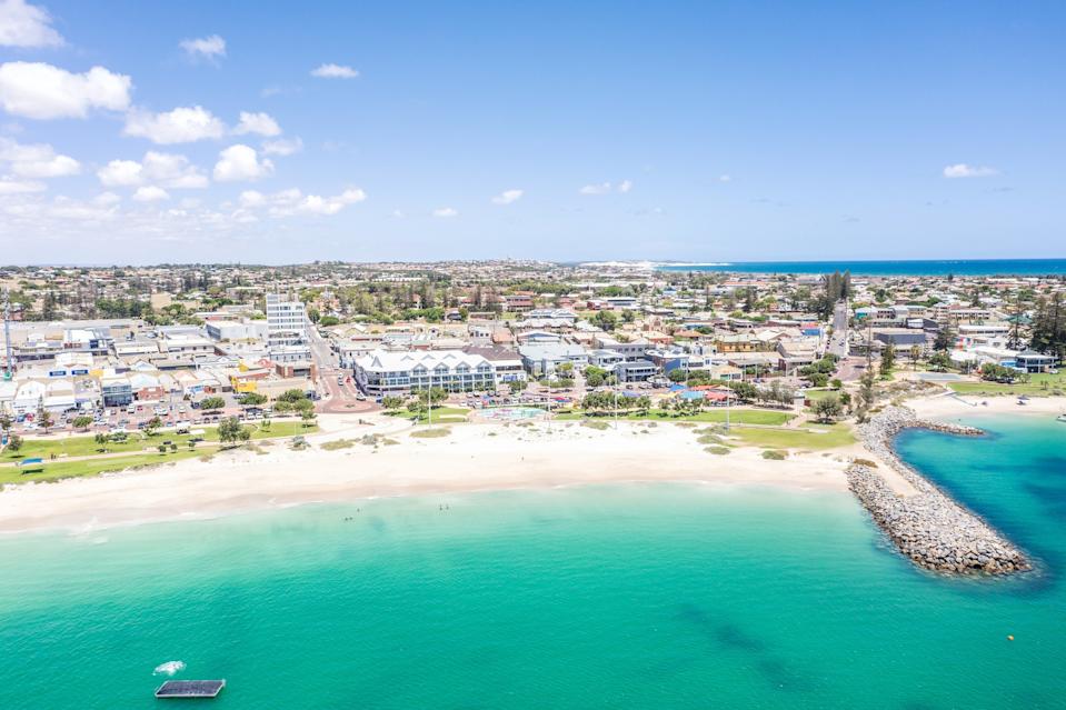 Geraldton in Western Australia pictured from the sky.