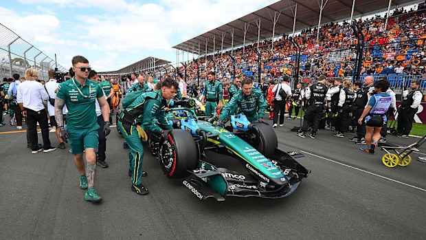 Fernando Alonso's car on the gird prior to the Australian Grand Prix. 
