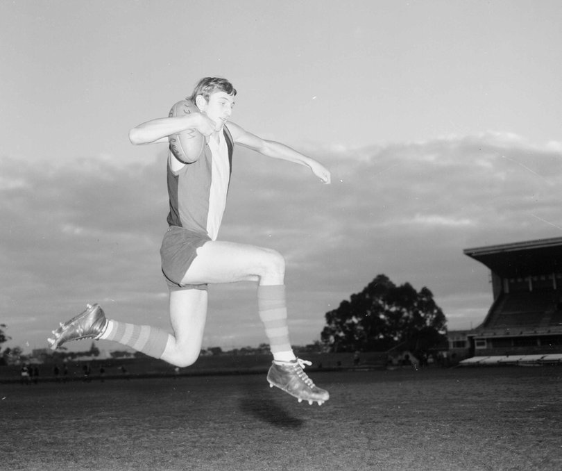 Dennis Cometti in his playing days for West Perth.