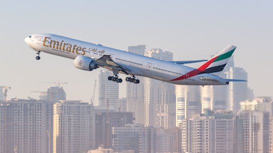 A man has died onboard an Emirates flight overnight.