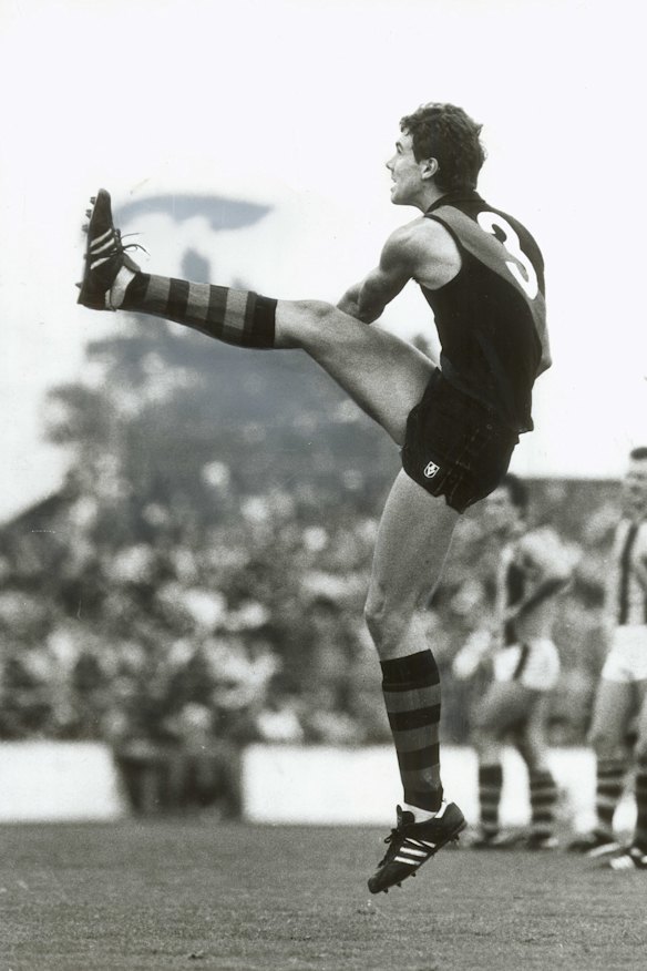 ‘The big fish’ playing for Essendon in 1984.