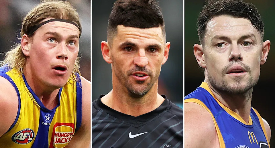 Scott Pendlebury, Harley Reid and Lachie Neale.