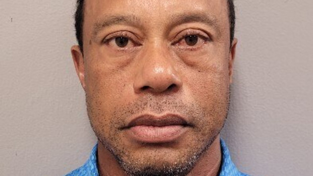 Tiger Woods at the Martin County Sheriff's Office.
