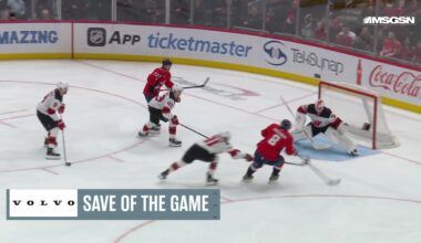 NJD@WSH: Allen with a great save against Alex Ovechkin