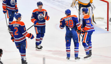 Draisaitl scores before leaving with injury in Oilers win against Predators