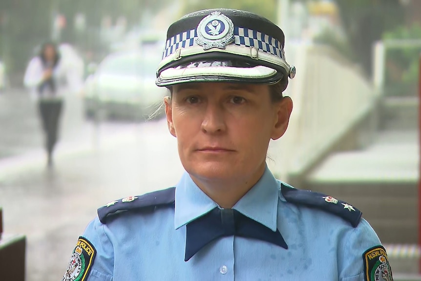 Superintendent Christine McDonald talks to the media about a fatal stabbing in concord