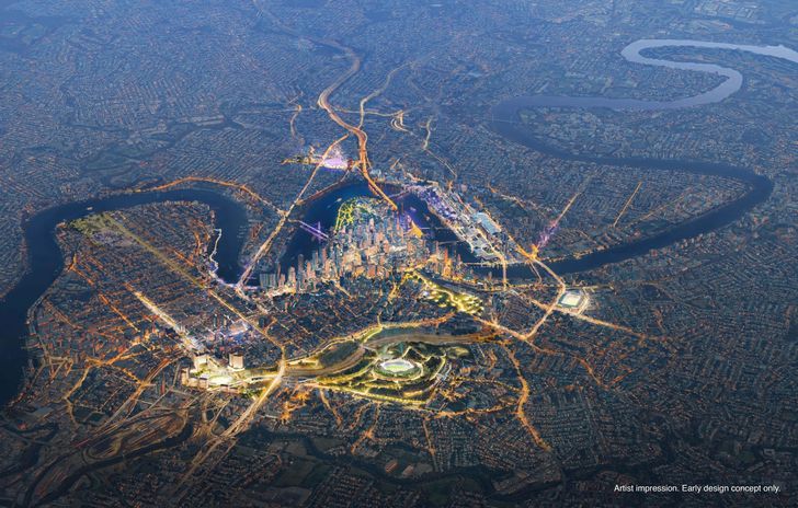 The 63,000-seat stadium is set to be positioned centrally in Victoria Park, near Gilchrist Avenue.