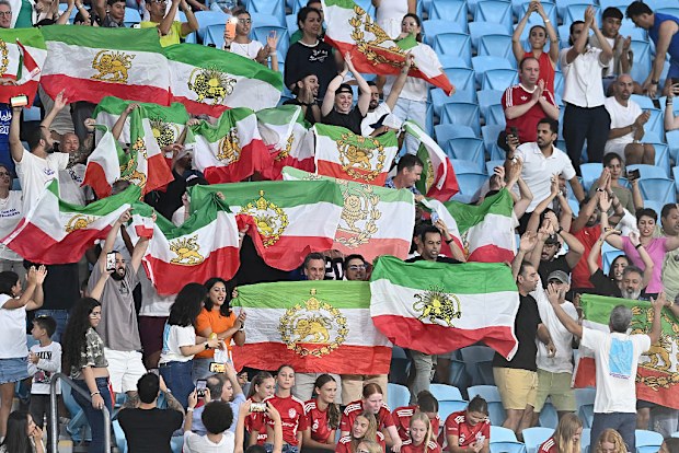 Iran fans cheer during the AFC Women's Asian Cup Australia 2026 match.