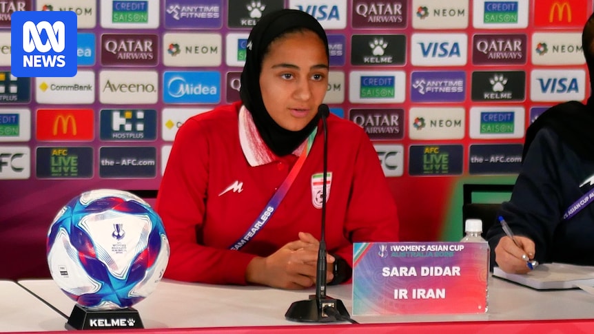 Women's Asian Cup 2026: Iranian player fights back tears as she speaks about situation in Iran
