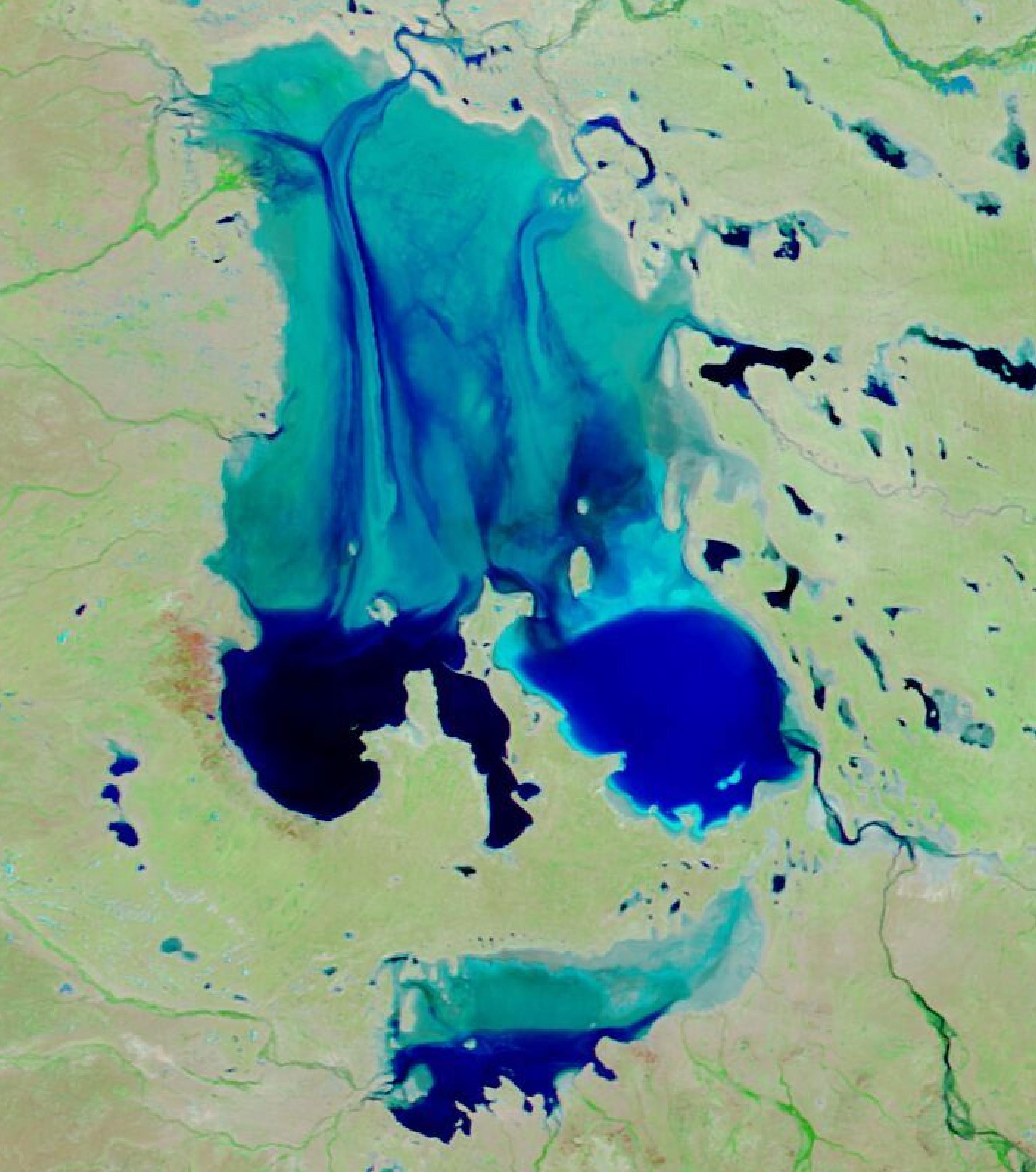 A NASA satellite image from this week shows the Kati Thanda-Lake Eyre region