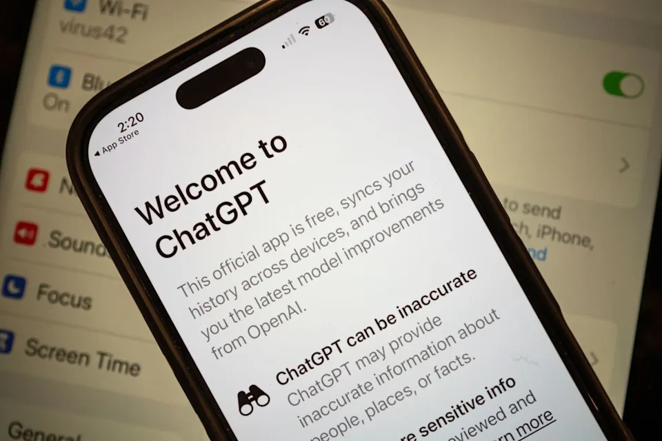 Stock image of ChatGPT open on someone's phoneCredit: Scott Olson/Getty