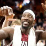 Mar 10, 2026; Miami, Florida, USA; Miami Heat center Bam Adebayo (13) reacts after becoming the NBA's second highest scorer of points in a game against the Wshington Wizards at Kaseya Center. Adebayo scored 83 points. Mandatory Credit: Rhona Wise-Imagn Images
