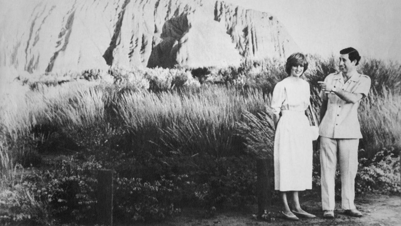 Prince Charles and Princess Diana at Uluru in 1983
