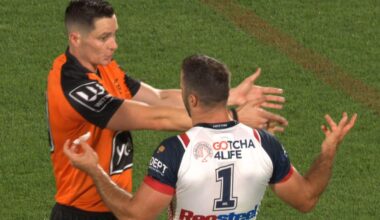 James Tedesco under fire for referee act, Sydney Roosters ill-discipline, Trent Robinson