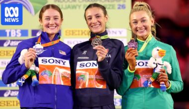 Jessica Hull and Kurtis Marschall win bronze for Australia at World Athletics Indoor Championships