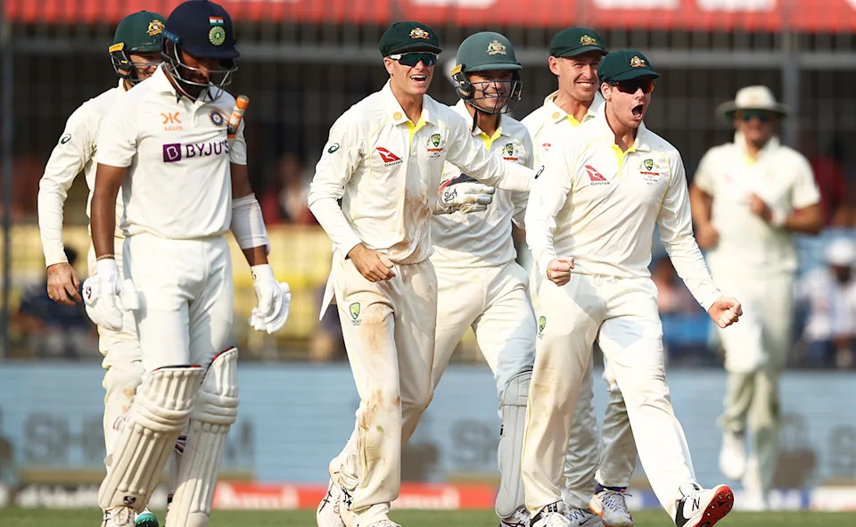 Australia in action against India in a Test in 2023.