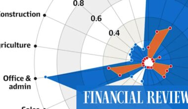 Illustration of AI computers chasing a businessman.