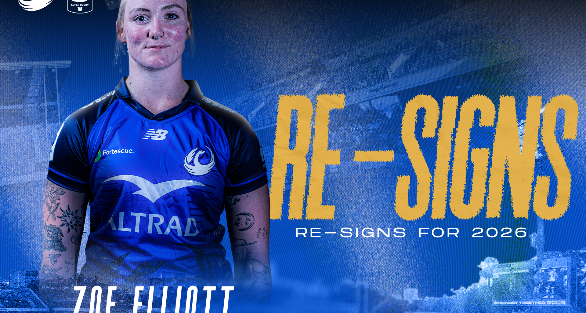 New Wallaroo Elliott re-signs with Force after positional switch