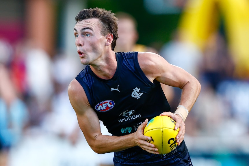 Jagga Smith in possession of the football