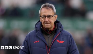 Nigel Davies looks on as Scarlets prepare to face Northampton in the European Rugby Champions Cup in January.