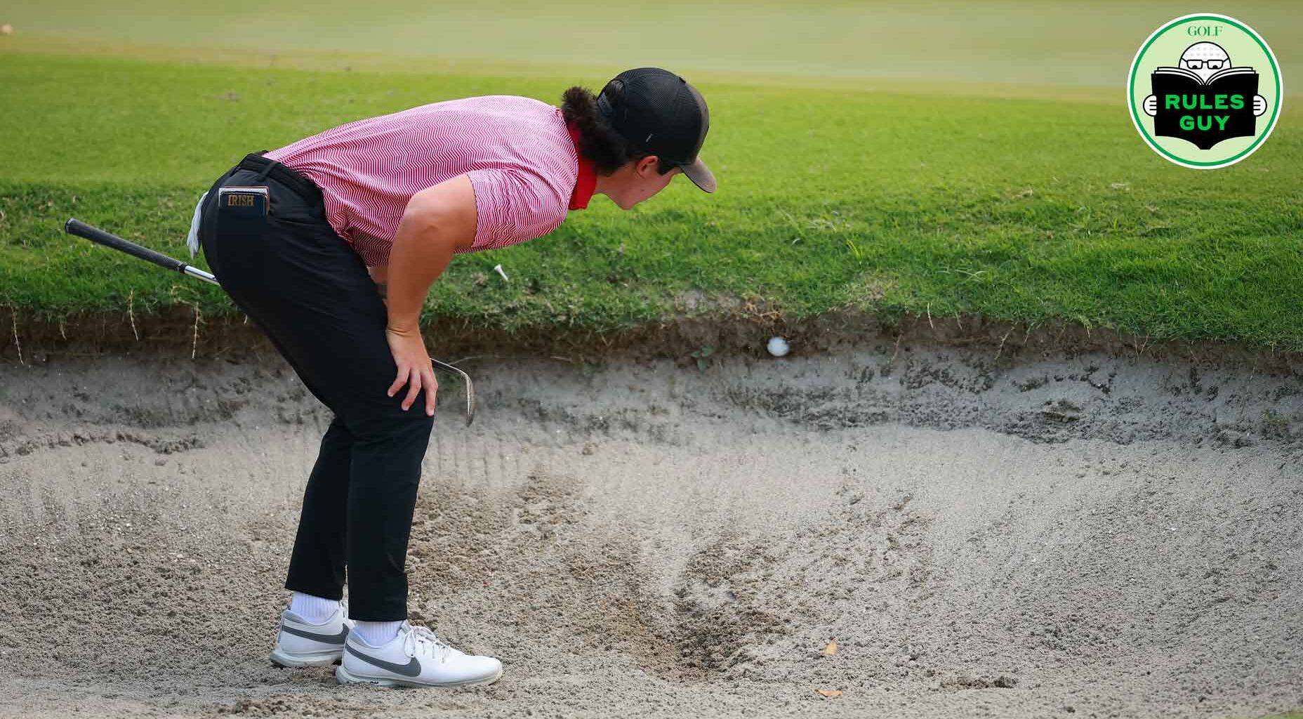 My ball embedded in a bunker lip. Can I take free relief? Rules Guy
